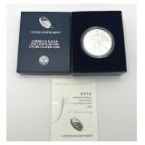 U.S. Mint 2016-W American Eagle One Ounce Silver Proof Coin (30th Anniversary) w/ COA