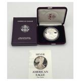 U.S. Mint 1988-S American Eagle One Ounce Silver Proof Coin w/ COA