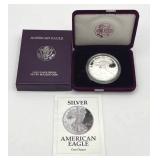 U.S. Mint 1992-S American Eagle One Ounce Silver Proof Coin w/ COA