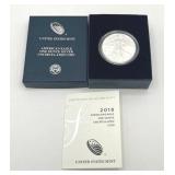 U.S. Mint 2018-W American Eagle One Ounce Silver Proof Coin w/ COA