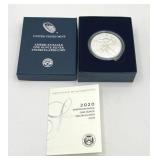 U.S. Mint 2020-W American Eagle One Ounce Silver Uncirculated Coin w/ COA