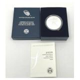 U.S. Mint 2020-W American Eagle One Ounce Silver Uncirculated Coin w/ COA