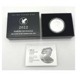 U.S. Mint 2022-W American Eagle One Ounce Silver Uncirculated Coin w/ COA