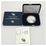 U.S. Mint 2019-S American Eagle One Ounce Silver Proof Coin w/ COA