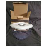 Vacuum Seal Storage Container 1.0 L - Clear Jar with White Lid