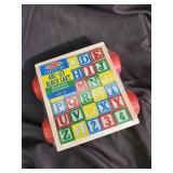 Melissa & Doug ABC-123 Block Cart - 30 Wooden Blocks