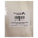 Blue Summit Supplies 2-Pocket Laminated Paper Folder 3-Hole White 25 Pack BSS-10320-25PK