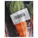 Carrot-Shaped Plastic Toys - 3-Pack Orange with Green Tops, Made in China