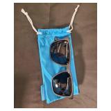 Knockaround Sunglasses - Black Frame with Blue Pouch