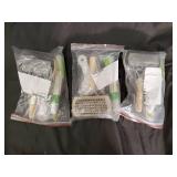 Assorted Brush Heads & Hand Tool Attachments with Wood Handles