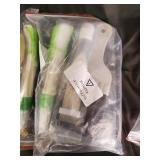 Assorted Brush Heads & Hand Tool Attachments with Wood Handles