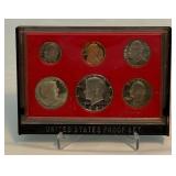 1981 Proof Set (6 coins) - No external case, fire damage evident, a bit dirty