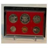 1981 Proof Set (6 coins) - No external case, fire damage evident, a bit dirty