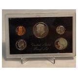 1983 Proof Set (5 coins) - minor fire damage