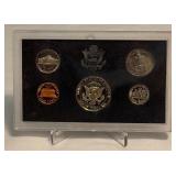 1983 Proof Set (5 coins) - minor fire damage