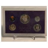 1985 Proof Set (5 coins) - fire damage evident