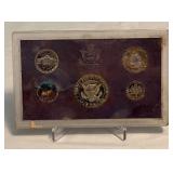 1987 Proof Set (5 coins) - fire damage evident