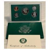 1995 Proof Set (5 coins) - original package with COA