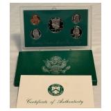 1996 Proof Set (5 coins) - original package with COA