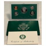 1997 Proof Set (5 coins) - original package with COA