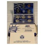 2000 Proof Set (10 coins) - original package with COA