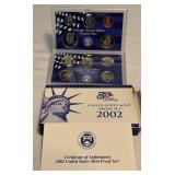 2002 Proof Set (10 coins) - original package with COA