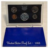 1968 Proof Set (5 coins) - original package with COA