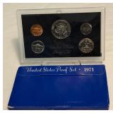 1971 Proof Set (5 coins) - original package with COA