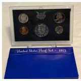 1972 Proof Set (5 coins) - original package with COA