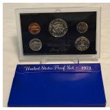 1972 Proof Set (5 coins) - original package with COA