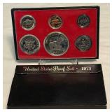 1973 Proof Set (6 coins) - original package with COA