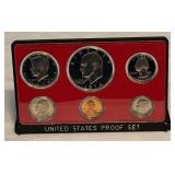 1974 Proof Set (6 coins) - original package with COA