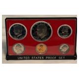 1976 Proof Set (6 coins) - coins in plastic case only, no original packaging, no COA