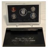 1994 SILVER Proof Set (5 coins) - original package with COA