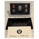 1997 SILVER Proof Set (5 coins) - original package with COA