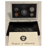 1997 SILVER Proof Set (5 coins) - original package with COA