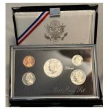 1998 PREMIER SILVER Proof Set (5 coins) - original package with COA