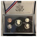 1998 PREMIER SILVER Proof Set (5 coins) - original package with COA