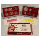 2003 SILVER Proof Set (10 coins) - original package with COA