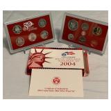 2004 SILVER Proof Set (11 coins) - original package with COA