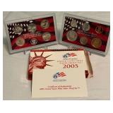 2005 SILVER Proof Set (11 coins) - original package with COA