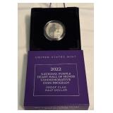 2022 National Purple Heart Hall of Honor Proof Clad Half Dollar - original package with COA