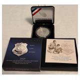2021 P-National Law Enforcement Memorial & Museum Proof SILVER Dollar - original package with COA