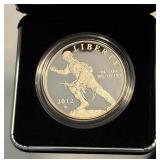 2012 W-Infantry Soldier Proof SILVER Dollar - original package with COA
