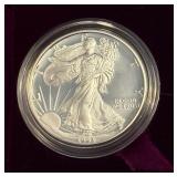1993 P-American Eagle One Ounce Proof SILVER Bullion Dollar Coin - original package with COA