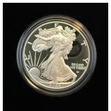 2022 W-American Eagle One Ounce Proof SILVER Bullion Dollar Coin - original package with COA