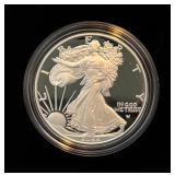 2022 W-American Eagle One Ounce Proof SILVER Bullion Dollar Coin - original package with COA