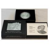 2023 W-American Eagle One Ounce Proof SILVER Bullion Dollar Coin - original package with COA