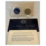 1971 S-Eisenhower Uncirculated SILVER Dollar - original package with COA