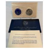 1972 S-Eisenhower Uncirculated SILVER Dollar - original package with COA